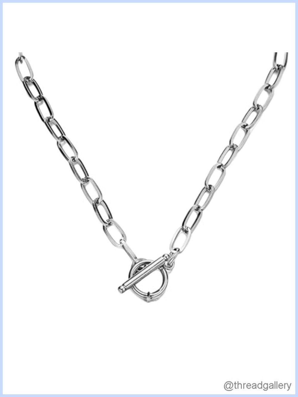 925 Sterling Silver Toggle Necklace 14k Yellow Gold Unisex Thick Chain Necklace